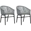 Image de Chaises De Jardin Lot De 2 Anthracite Rotin Pe Vidaxl