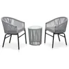 Image de Ensemble de salon de jardin 3 pièces style bistro - Anthracite - 48 x 40 cm - Gris - VIDAXL - 2 personnes