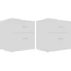 Image de Tables De Chevet 2 Pcs Blanc 40x30x40 Cm Bois D'ingénierie Vidaxl