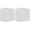 Image de Vidaxl tables de chevet 2 pcs blanc 40x30x40 cm bois d'ingénierie 801036