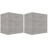 Image de vidaXL Tables de chevet 2 pcs Gris béton 40 x 30 x 40 cm Aggloméré