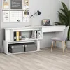 Image de vidaXL Bureau dangle Blanc 200x50x76 cm Aggloméré
