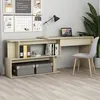 Image de vidaXL Bureau dangle Chêne sonoma 200x50x76 cm Aggloméré