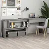 Image de Bureau D'angle Gris Béton 200x50x76 Cm Bois D’ingénierie Vidaxl