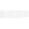 Image de vidaXL Étagère murale à CD Blanc 75x18x18 cm Bois dingénierie 801310