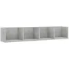 Image de Étagère Murale À Cd Gris Béton 100x18x18 Cm Bois D'ingénierie Vidaxl