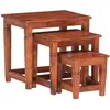 Image de Tables Gigognes 3 Pcs Bois D'acacia Massif Vidaxl