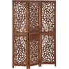 Image de Cloison De Séparation 3 Panneaux Marron 120x165cm Bois Manguier Vidaxl