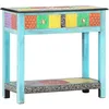 Image de Table Console Peinte À La Main 80x35x75 Cm Bois De Manguier Vidaxl