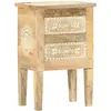 Image de Table De Chevet Peinte À La Main 40x30x60 Cm Bois De Manguier Vidaxl