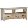 Image de Meuble Tv 110x30x50 Cm Bois Massif De Manguier Vidaxl