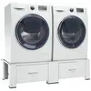 Image de Vidaxl socle double pour lave-linge et sèche-linge avec tiroirs blanc
