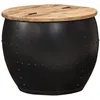 Image de Table Basse Ronde 53x43 Cm Bois De Manguier Massif Vidaxl