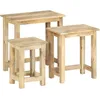 Image de Tables Gigognes 3 Pcs Bois Solide De Manguier Vidaxl