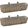 Image de Jardinières De Balcon 2 Pcs Osier Avec Revêtement En Pe 80 Cm Vidaxl