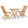 Image de vidaXL Ensemble de bistro pliable 3 pcs Bois de teck solide 48997