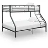 Image de Cadre De Lit Superposé Sans Matelas Noir 140x200 Cm/90x200 Cm Vidaxl