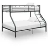 Image de vidaXL Cadre de lit superposé sans matelas noir 140x200 cm/90x200 cm 287905