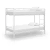 Image de Lit Superposé Sans Matelas Blanc Métal 90x200 Cm Vidaxl