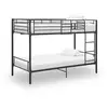Image de Vidaxl lit superposé sans matelas noir métal 90x200 cm 287910