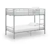 Image de Lit Superposé Sans Matelas Gris Métal 90x200 Cm Vidaxl