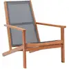 Image de Chaise De Jardin Gris Bois D'eucalyptus Solide Et Textilène Vidaxl