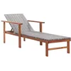 Image de Chaise Longue Résine Tressée Et Bois D'acacia Massif Gris Vidaxl