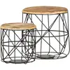 Image de Tables Basses 2 Pcs Bois Solide De Manguier Vidaxl