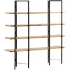Image de Bibliothèque À 4 Niveaux 160x35x160 Cm Bois De Manguier Massif Vidaxl
