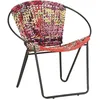 Image de Chaise Ronde Chindi Multicolore Tissu Vidaxl