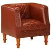 Image de vidaXL Fauteuil de Salon Meuble de Salle de Séjour Fauteuil de Chambre à Coucher Bureau Maison Intérieur Marron Cuir 286616