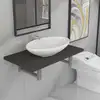 Image de Meuble De Salle De Bain En Deux Pièces Céramique Gris Vidaxl