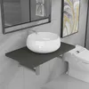Image de Meuble De Salle De Bain En Deux Pièces Céramique Gris Vidaxl