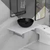 Image de Meuble De Salle De Bain En Deux Pièces Céramique Blanc Vidaxl