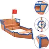 Image de Bac À Sable Bateau Pirate Bois De Sapin 190x94,5x101 Cm Vidaxl