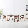 Image de Chaises À Manger Lot De 4 Gris Foncé Tissu Et Bois Courbé Vidaxl