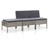 Image de vidaXL Salon de Jardin avec Coussins 3 pcs Mobilier de Jardin Meubles dExtérieur Mobilier de Patio Terrasse Arrière-cour 48958