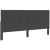 Image de vidaXL Tête de Lit Cadre de Lit Tapissée Rembourrée Capitonnée Couchage Chambre à Coucher Maison Intérieur Tissu Gris Foncé 287475