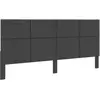 Image de Tête De Lit Gris Foncé Tissu 200x200 Cm Vidaxl