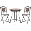 Image de Ensemble De Bistro 3 Pcs Mosaïque Carreau Céramique Terre Cuite Vidaxl