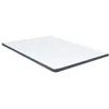 Image de vidaXL Surmatelas de Sommier Tapissier Protège-matelas Lit Protecteur Housse Lavable Confortable Doux Blanc et Gris Foncé 288214