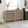 Image de vidaXL Cache-radiateur Couverture de Radiateur Couvre Radiateur avec Design Moderne à Lattes Salon Maison Intérieur 288181