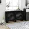 Image de Cache-radiateur Noir - VidaXL - 152x19x81 cm - MDF - Espace de rangement pour livres et ornements