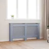 Image de Cache-radiateur - VIDAXL - Anthracite - MDF - Espace de rangement pour livres et ornements