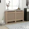Image de Cache-radiateur en MDF brun - vidaXL - 152x19x81 cm - Design moderne à lattes