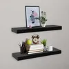 Image de Étagères Murales Flottantes 2 Pcs Noir 40x20x3,8 Cm Vidaxl
