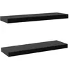 Image de vidaXL Étagères murales flottantes 2 pcs Noir 60x20x38 cm 288201
