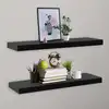 Image de Étagères Murales Flottantes 2 Pcs Noir 100x20x3,8 Cm Vidaxl