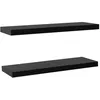 Image de vidaXL Étagères murales flottantes 2 pcs Noir 100x20x38 cm 288203