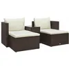 Image de Salon de jardin modulable 5 pièces - Marron - 70 x 40 x 48 cm